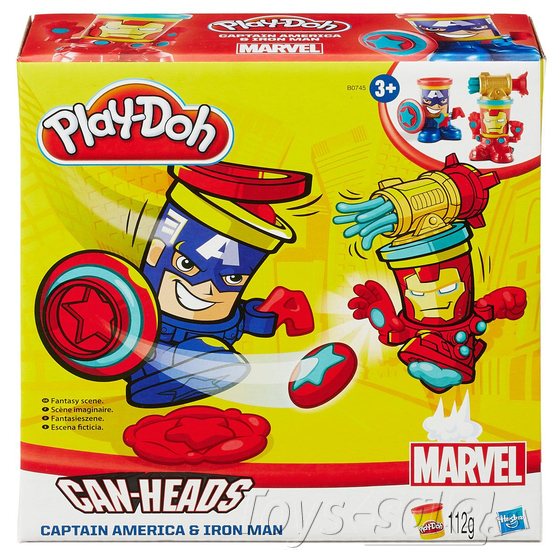 Набор для лепки PLAY-DOH - герои Марвел (Hasbro, B0594H)