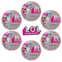Кукла-сюрприз LOL в шарике серия 8 Confetti Pop - набор из 6 шариков