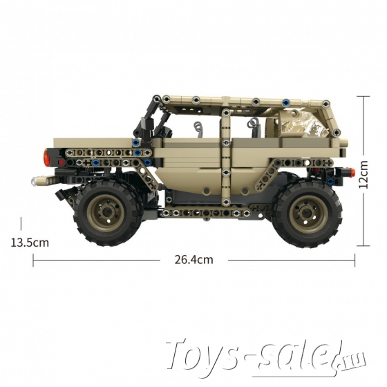 Конструктор Техникс Военный Hummer Mould King 13009 (535 деталей) с ПДУ